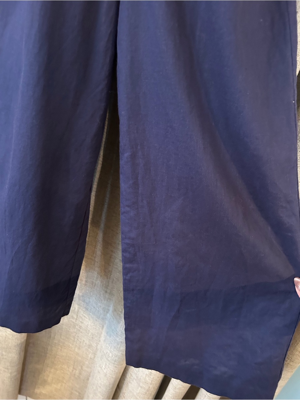 J.Crew Factory Navy Linen Blend Tie Front Wide Leg Jumpsuit
Size 2 - Picture 8 of 11